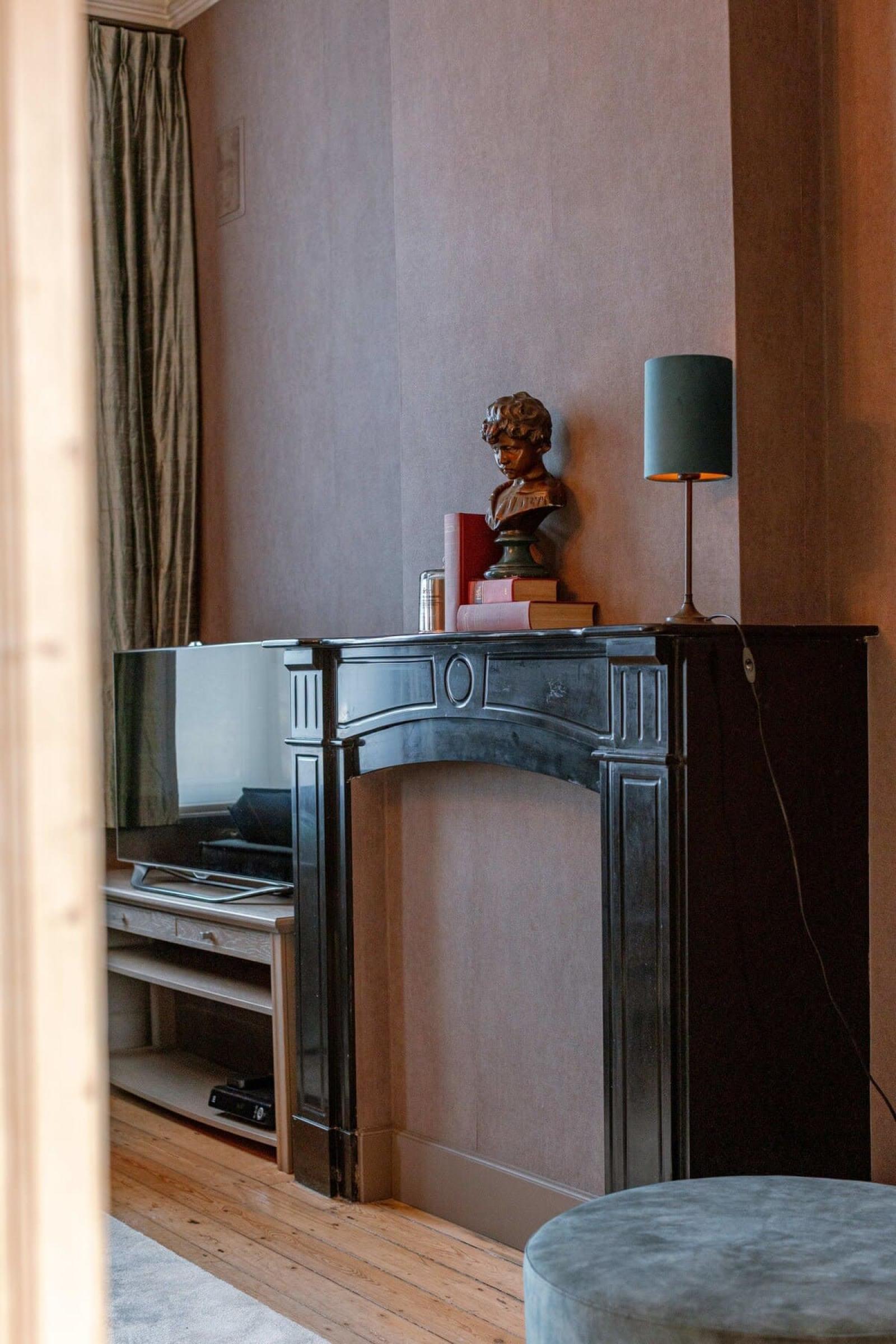 De schouw in de woonkamer