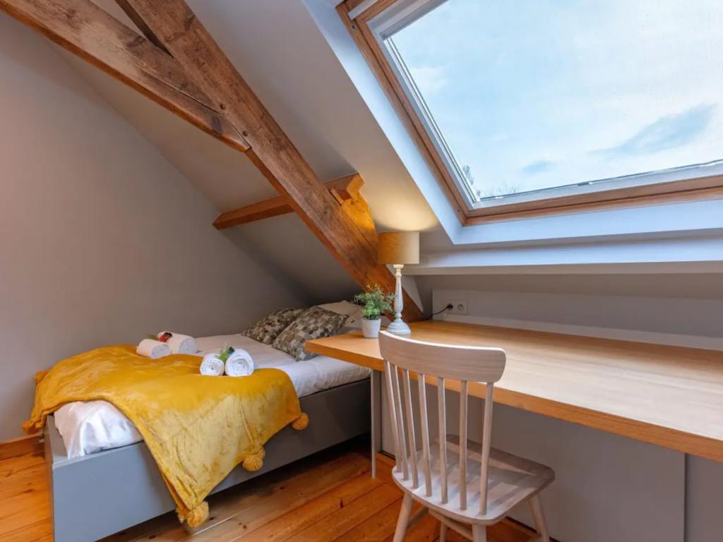 Slaapkamer met dakraam